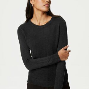 Marks & Spencer Dark Gray Crew Neck Sweater